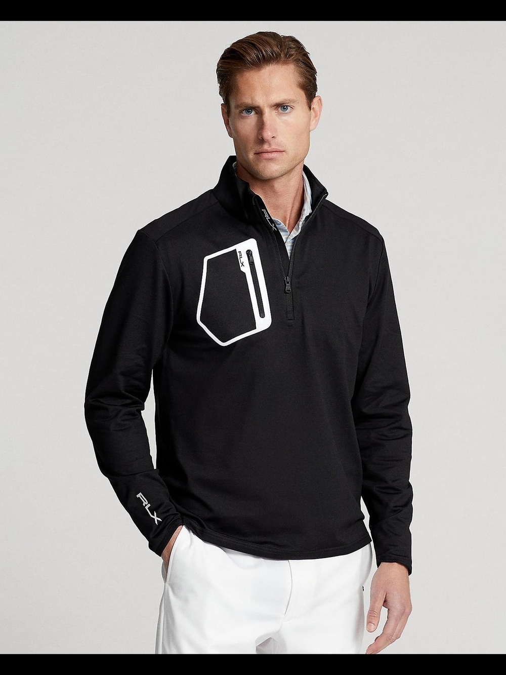 NWT RLX RALPH LAUREN Black Quarter-Zip Pullover